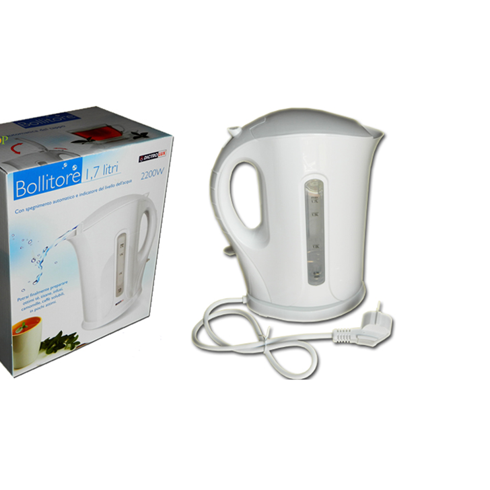 Bollitore Elettrico Dictrolux 1,7L 2200W con Auto Spegnimento – Acqua Calda Veloce per la Tua Casa