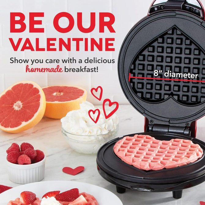 Piastra waffle a forma di cuore mini macchina per waffle
