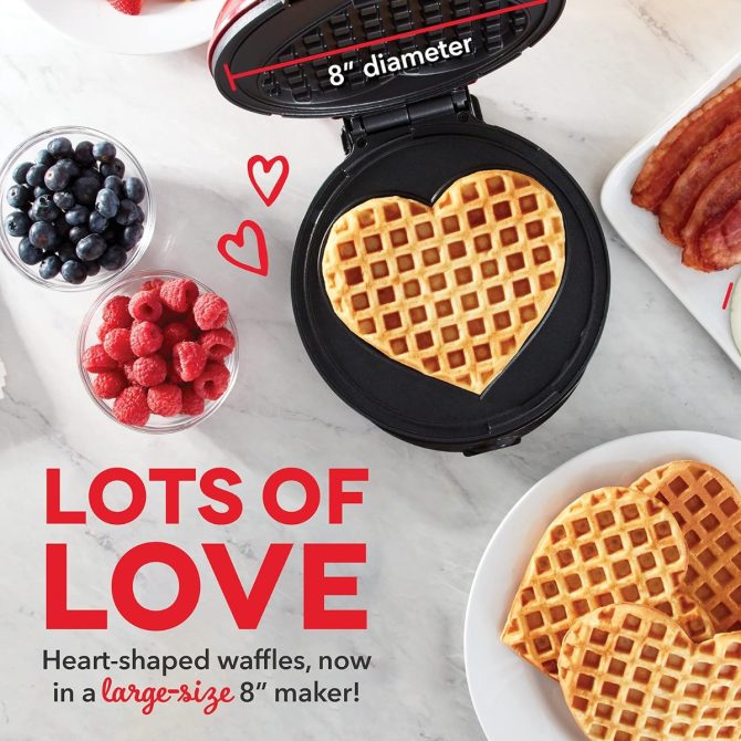 Piastra waffle a forma di cuore mini macchina per waffle