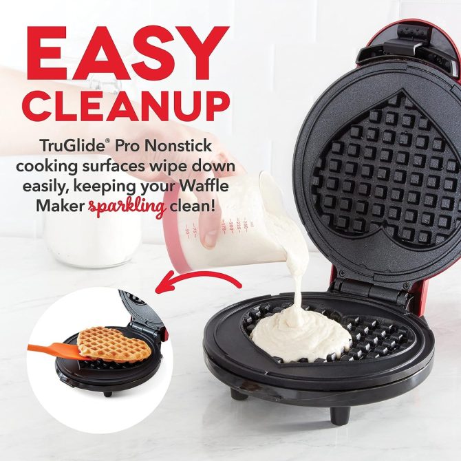 Piastra waffle a forma di cuore mini macchina per waffle
