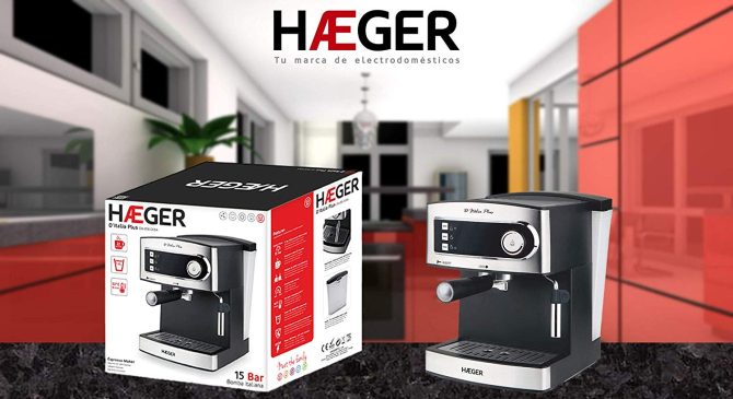 Haeger CM-85B.006A Macchina Per Caffè Libera Installazione Macchina Da Caffè Con Filtro Nero 1,6 L Semi-Automatica